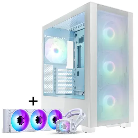 PHANTEKS XT Pro Ultra bílá / Skříň PC Mid-Tower / Tempered Glass / D-RGB / Bundle s Glacier One 360M25 Gen2 360mm