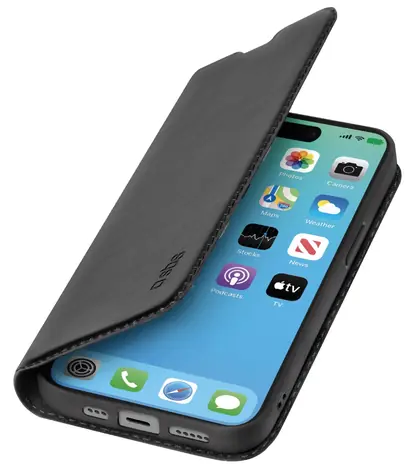 SBS Book Wallet Lite pro Apple iPhone 15 Pro černá / Pouzdro / Flip design