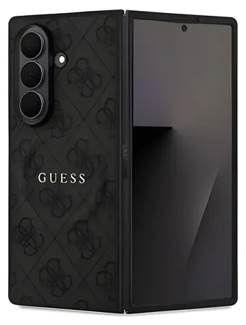 Guess PU Leather 4G Colored Ring Magnetic černá / Zadní kryt / Samsung Galaxy Z Fold 7