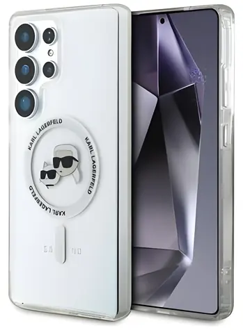 Karl Lagerfeld IML K&CH Heads Transparent / Zadní kryt / MagSafe / Samsung Galaxy S25 Ultra