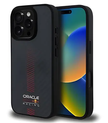 Red Bull Carbon Powerbar pro iPhone 16 Pro černá / Zadní kryt / MagSafe