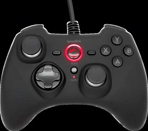 Speed Link RAIT SL-650010-BK černá / Gamepad / PC / PS3 / Switch / vibrace