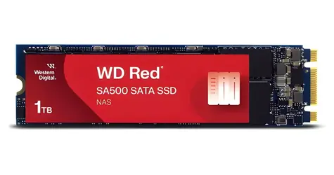WD Red SA500 NAS 1TB / M.2 SSD 2280 / SATA 6 Gbps / R: 560 MB/s / W: 530 MB/s / 3D NAND / 5y