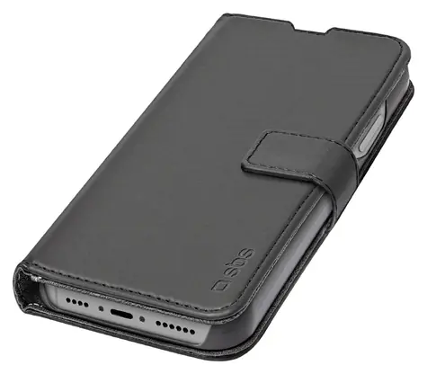 SBS Book Wallet Stand černá / Pouzdro / pro Apple iPhone 15 Plus / funkce stojánku / typu kniha