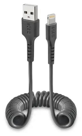 SBS černá / Datový kabel / USB-A - Lightning / MFI / 10 W / 1 m