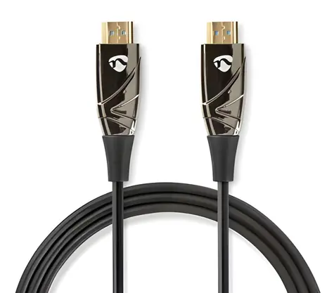 Nedis HDMI AOC 15 m černá / Kabel HDMI / Aktivní optický / High Speed / 4K 60Hz / 18 Gbps / Ethernet
