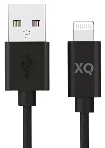 XQISIT černá / Datový kabel USB-A - Lightning / MFI certifikace / 1 m