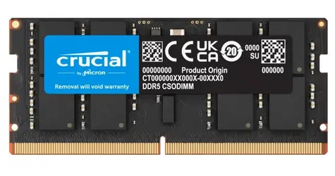 Crucial 32GB (1x32GB) DDR5 6400MHz / DDR5 / SO-DIMM / CL52