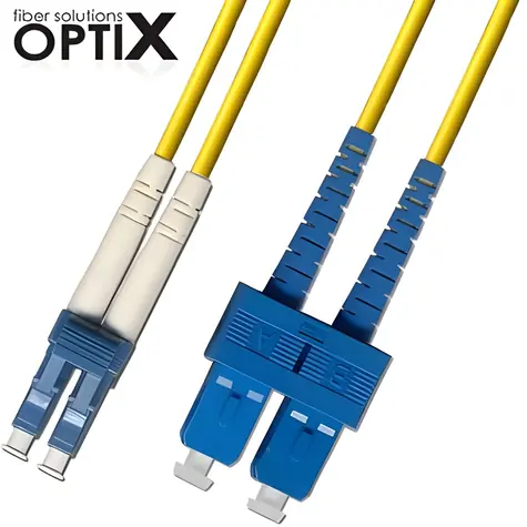 OPTIX LC/UPC-SC/UPC G657A 50m / Optický patch cord / jednovidový / 09/125 / simplex