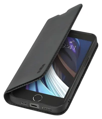 SBS Book Wallet Lite černá / Pouzdro pro Apple iPhone SE 2022 & SE 2020 & 8 & 7