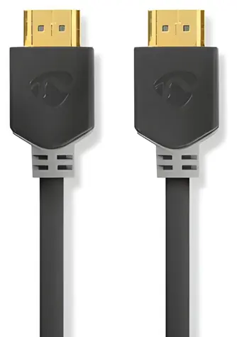 Nedis High Speed HDMI kabel s Ethernetem antracitová / Kabel HDMI / 4K 30 Hz / 10.2 Gbps / ARC / Ethernet / 20 m