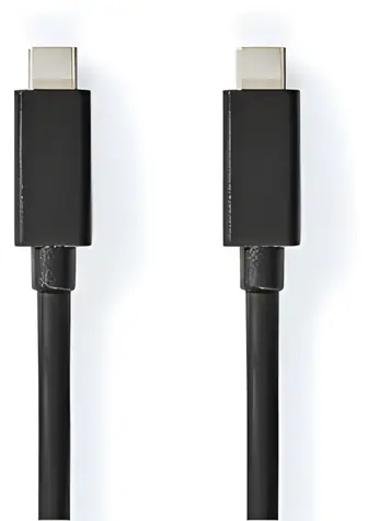 Nedis USB-C černá / Datový kabel / USB-C - USB-C / USB 3.2 Gen 2 / 100 W / 20 Gbps / 2 m