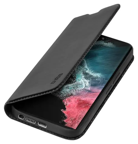 SBS Book Wallet Lite pro Samsung Galaxy S23 Ultra černá / Pouzdro / Flipové / Stojánek / Kapsa na kartu
