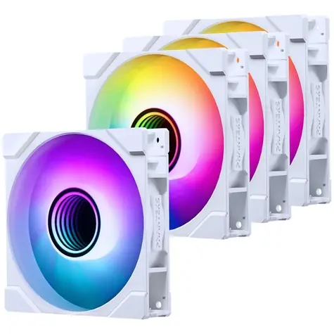 PHANTEKS M25 Gen2 PWM D-RGB 4ks bílá / 120mm / 1× Standard + 3× Reverse Blade / D-RGB / Hydraulic Bearing / 4-Pin PWM