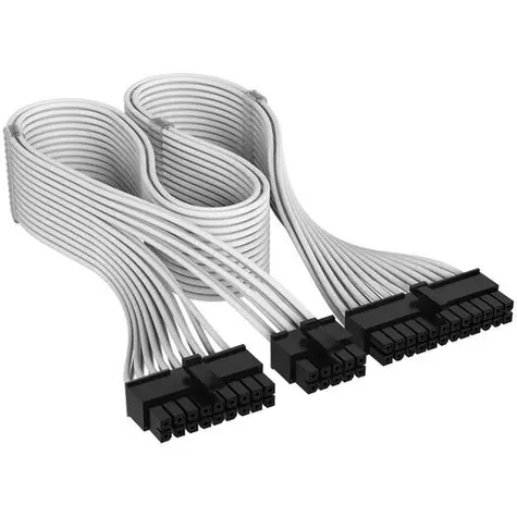Corsair Premium Sleeved 24-Pin ATX kabel (Gen 4) bílá / jednotlivě opletený / délka 610 mm