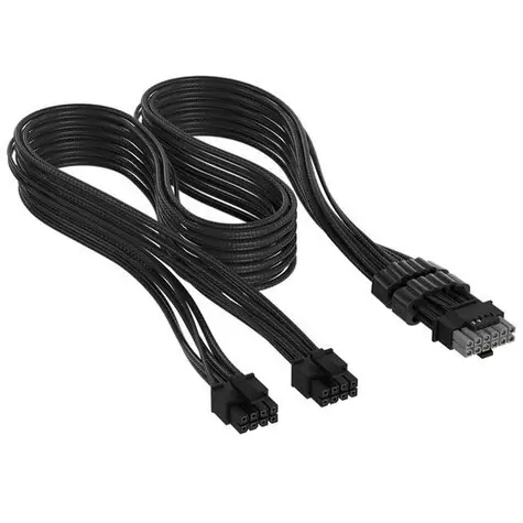 Corsair Premium Sleeved Type 5 černá / Napájecí kabel / 2x 8-pin PCIe - 12V-2x6 / pro modulární zdroje / Sleeved