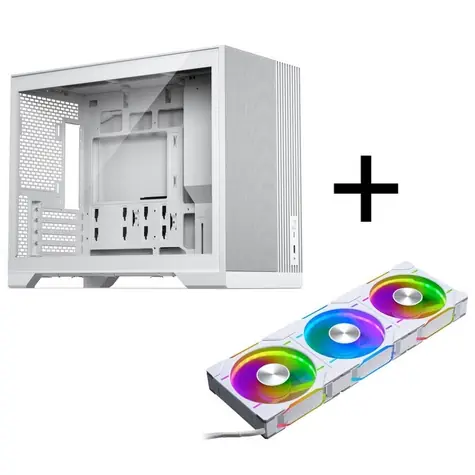 PHANTEKS XT M3 bílá / PC skříň / Micro-ATX / + 3× ventilátor D30 PWM D-RGB 120 mm