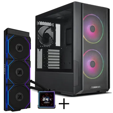 Lian Li LANCOOL 216 + HYDROSHIFT II LCD-S 360TL černá / Bundle PC skříň + AiO / E-ATX / 360 mm / RGB / AMD + Intel