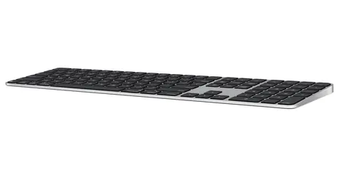 Apple Magic Keyboard s Touch ID a numerickou klávesnicí stříbrno-černá / Klávesnice / Bluetooth / DE Layout