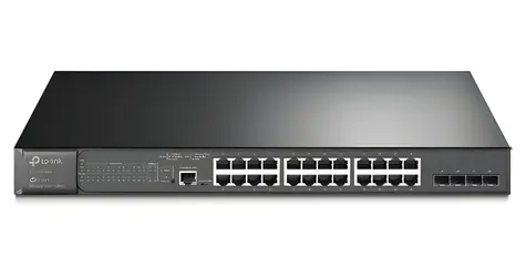 TP-Link JetStream / Spravovatelný switch / 28 portů Gigabit / L2+ / 24x PoE+ / 4x combo Gigabit SFP