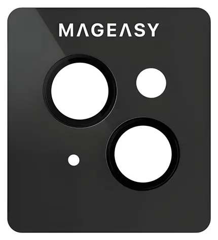 SwitchEasy LenzGuard černá / Ochranné sklo čoček fotoaparátu / Safír / Apple iPhone 15/15 Plus