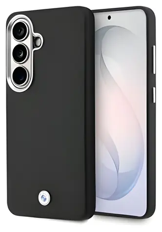 BMW Signature PU Leather pro Samsung Galaxy S26+ černá / Zadní kryt / Kovové logo / Koženkový (PU)