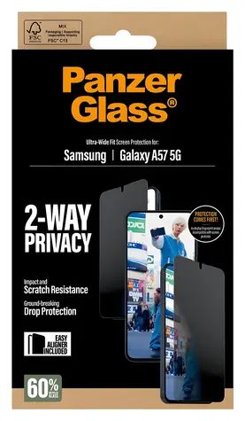 PanzerGlass UWF Privacy čirá / Tvrzené sklo / Privacy filtr / s aplikátorem / pro Samsung Galaxy A57 5G