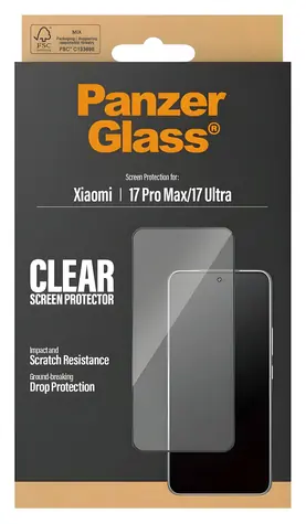 PanzerGlass UWF pro Xiaomi 17 Ultra černá / Tvrzené sklo