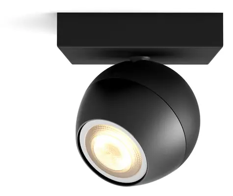Philips Hue Buckram WA černá / LED bodové svítidlo GU10 / 1x5W / 1x350lm / 2200-6500 K / IP20 / stmívatelné