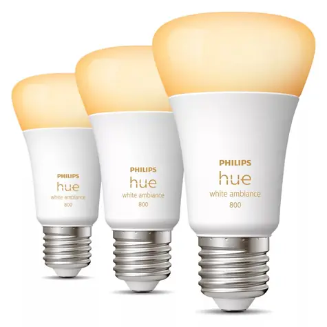 Philips Hue WA E27 A60 6W / Chytrá LED žárovka / 800 lm / 2200-6500 K / Bluetooth / 3 ks