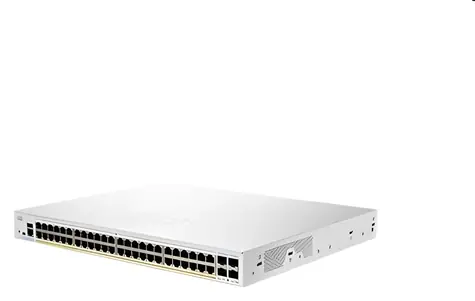 Cisco CBS250-48P-4X / Switch / 48x GbE RJ-45 / 4x SFP+ 10G / PoE+ 370W / REFRESH