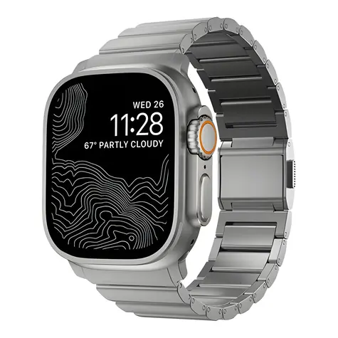 Nomad Titanium Band Natural Hardware / Řemínek pro Apple Watch / 44–49 mm
