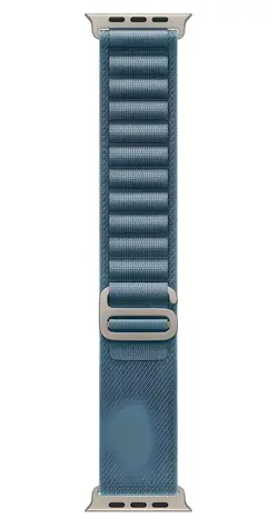 Apple Watch Alpine Loop Light Blue vel. L přírodní titan / Řemínek pro Apple Watch / 44/45/46/49 mm / 165–210 mm