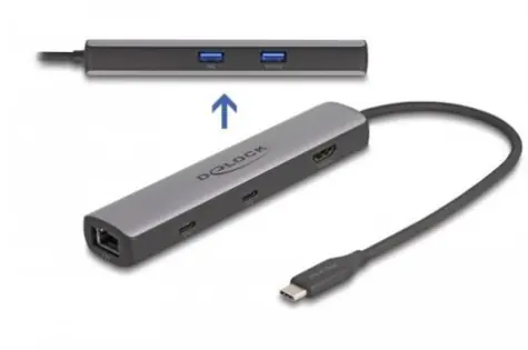 Delock Dokovací stanice / USB-C 3.2 Gen 2 / Thunderbolt 3 / Thunderbolt 4 / HDMI / 2.5GbE