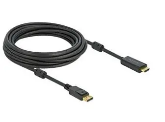 DeLock Kabel DisplayPort (M) - HDMI (M) 7 m černá / Video kabel / trojnásobné stínění / zamykací konektor