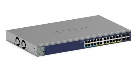NETGEAR GS728TXUP / Switch / 24× GbE PoE+ / Smart L2+ / 1U