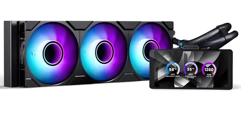 PHANTEKS Glacier One 360M25 LCD černá / AiO vodní chlazení / 360 mm / 6