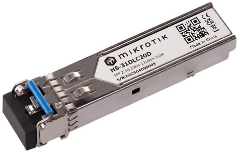 MikroTik HS-31DLC20D / Optický transceiver / SM / 20km / 1/2,5G / 1330nm / DDM