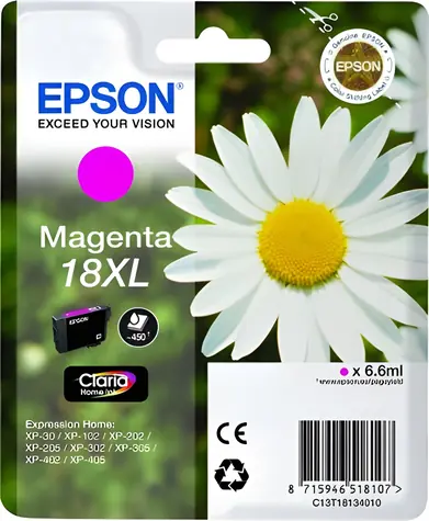 Epson 18XL purpurová / Originální cartridge / 6.6 ml / XL