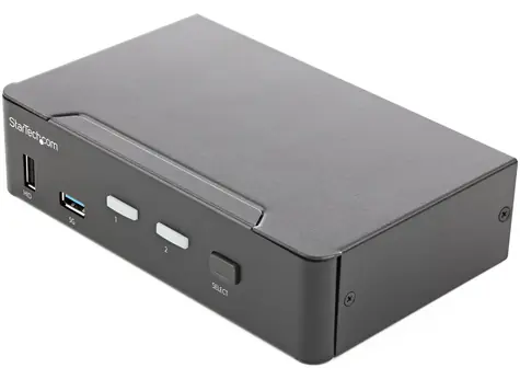 StarTech 2-portový HDMI KVM switch / KVM přepínač / 4K 60Hz HDR / HDMI 2.0 / 2x USB 3.0 Hub