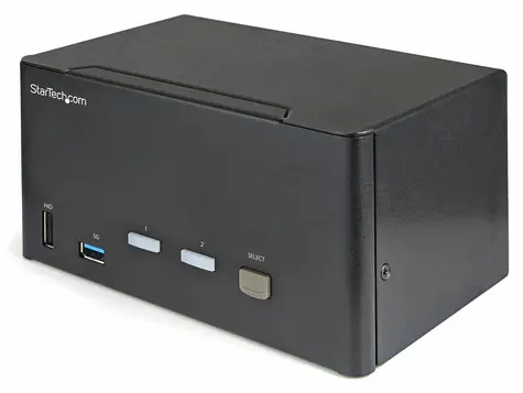 StarTech 2-port Triple Monitor / KVM přepínač / DisplayPort 1.2 / 4K 60Hz / USB 3.0 Hub 5Gbps
