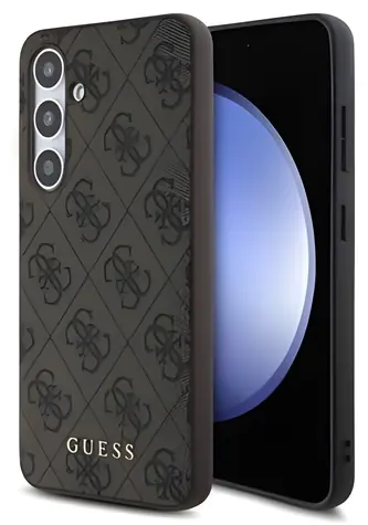 Guess 4G Zadní kryt pro Samsung Galaxy S24 FE hnědý / Kryt