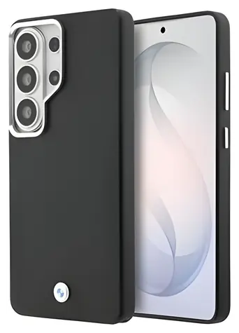 BMW Signature PU Leather pro Samsung Galaxy S26 Ultra černá / Zadní kryt / Kovové logo / Koženkový (PU)