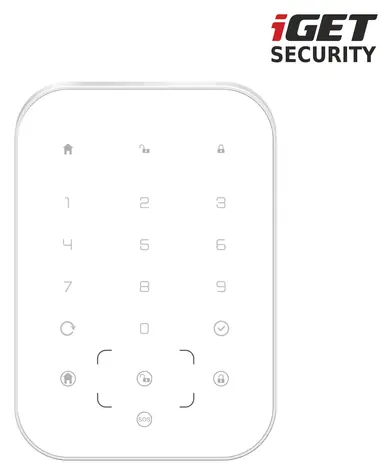 iGET SECURITY MP13 / Bezdrátová klávesnice / RFID čtečka / dosah 800 m / k alarmu M6-4G