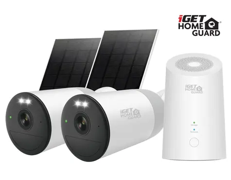 iGET HOMEGUARD HGWNK108402S / Bezdrátový kamerový set / 2K QHD / 10CH NVR / 2x bateriová kamera + solar / PIR / IP66