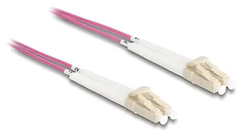 DeLock Optický kabel LC - LC / Multimód OM4 / 50/125 µm / 2 m / s otočnými konektory