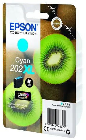Epson 202XL azurová / Originální cartridge / XP-6000 / 8,5 ml