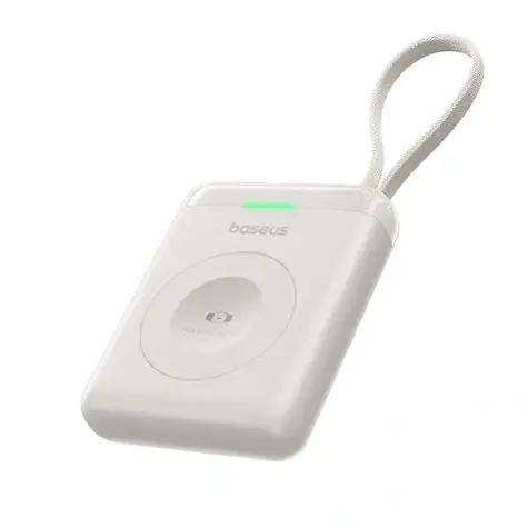 Baseus EnerFill FW11 bílá / Powerbanka / Apple Watch / 5W / vestavěný kabel
