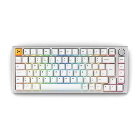 Glorious GMMK Pro bílá / herní klávesnice / mechanická / 75% / ISO UK Layout