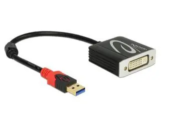 DeLock USB 3.0 na DVI černá / Adaptér